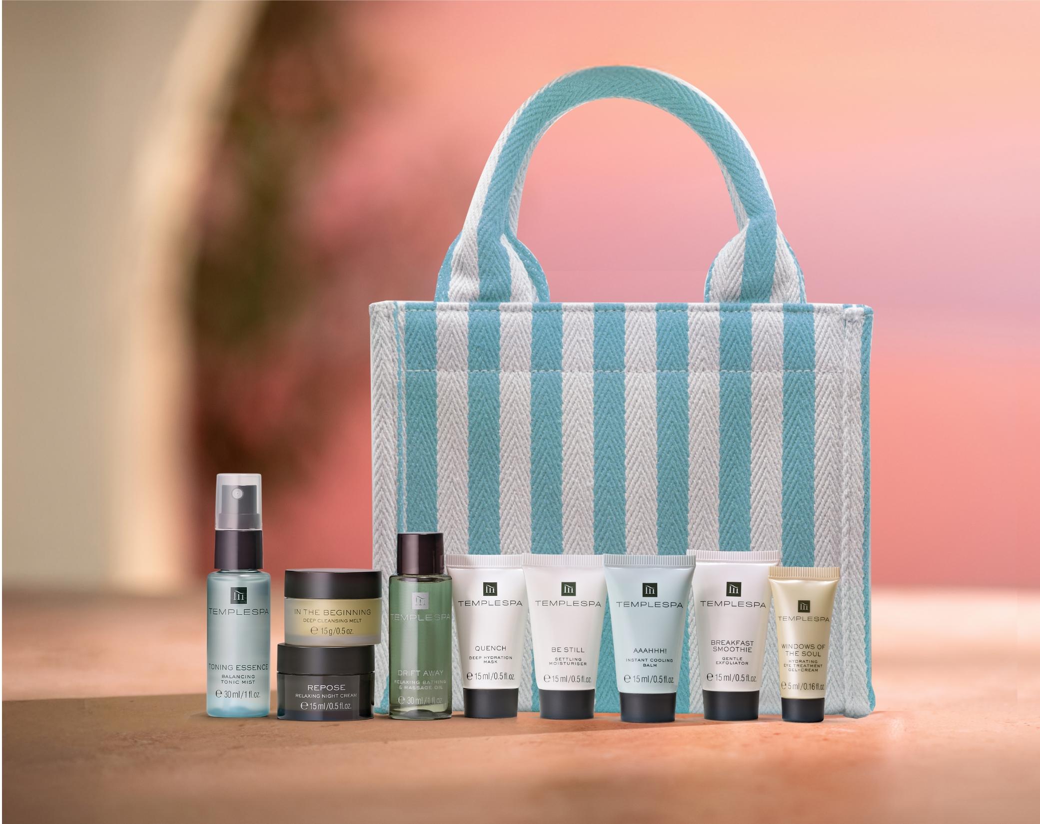 spa retreat gift set with pink background