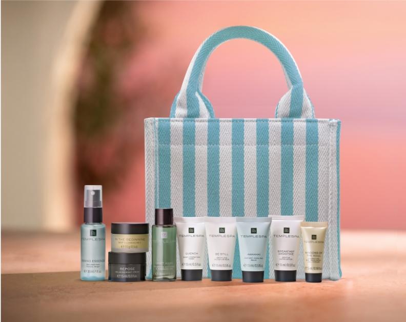 spa retreat gift set with pink background