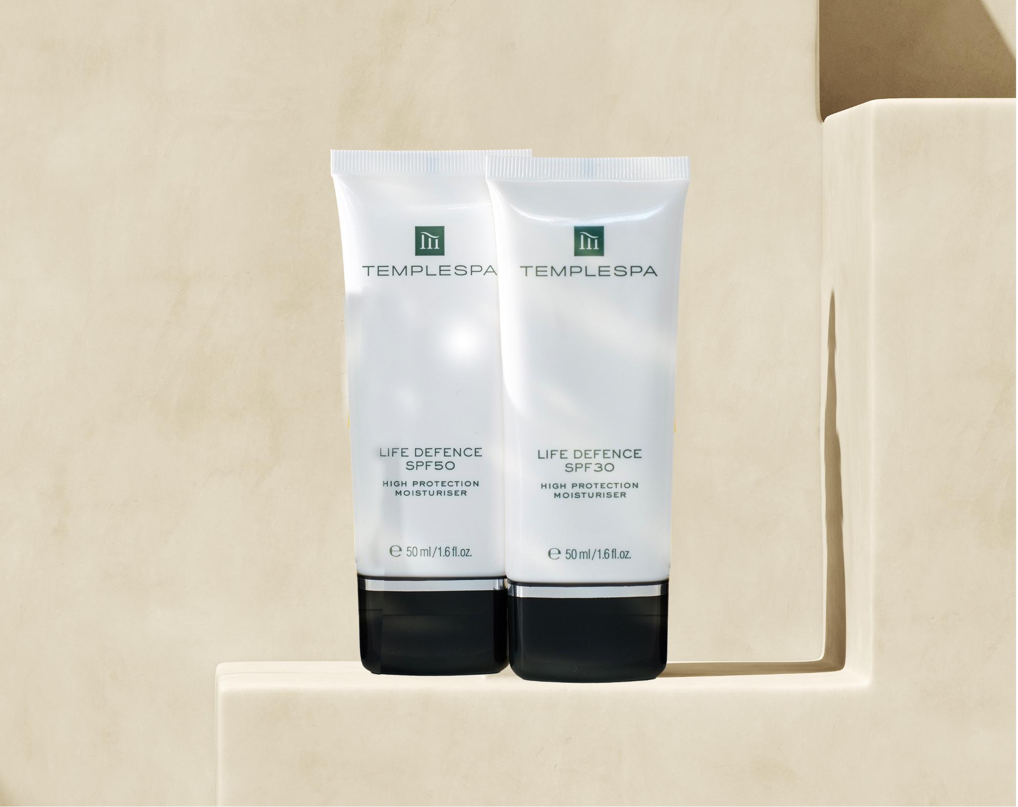 Our Life Defence Moisturisers spf30 and spf50