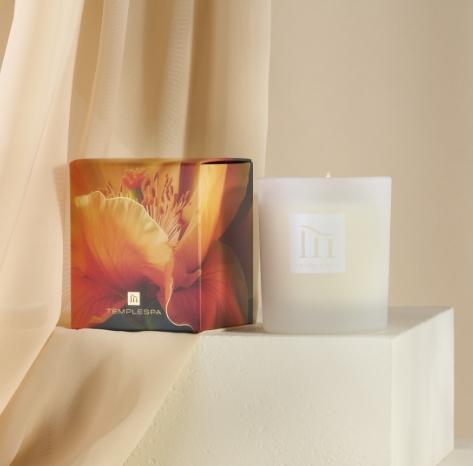 Aromatherapy gifts from TEMPLESPA, pictured, SEASONS OF CHANGE Dual-Scented Candle.
