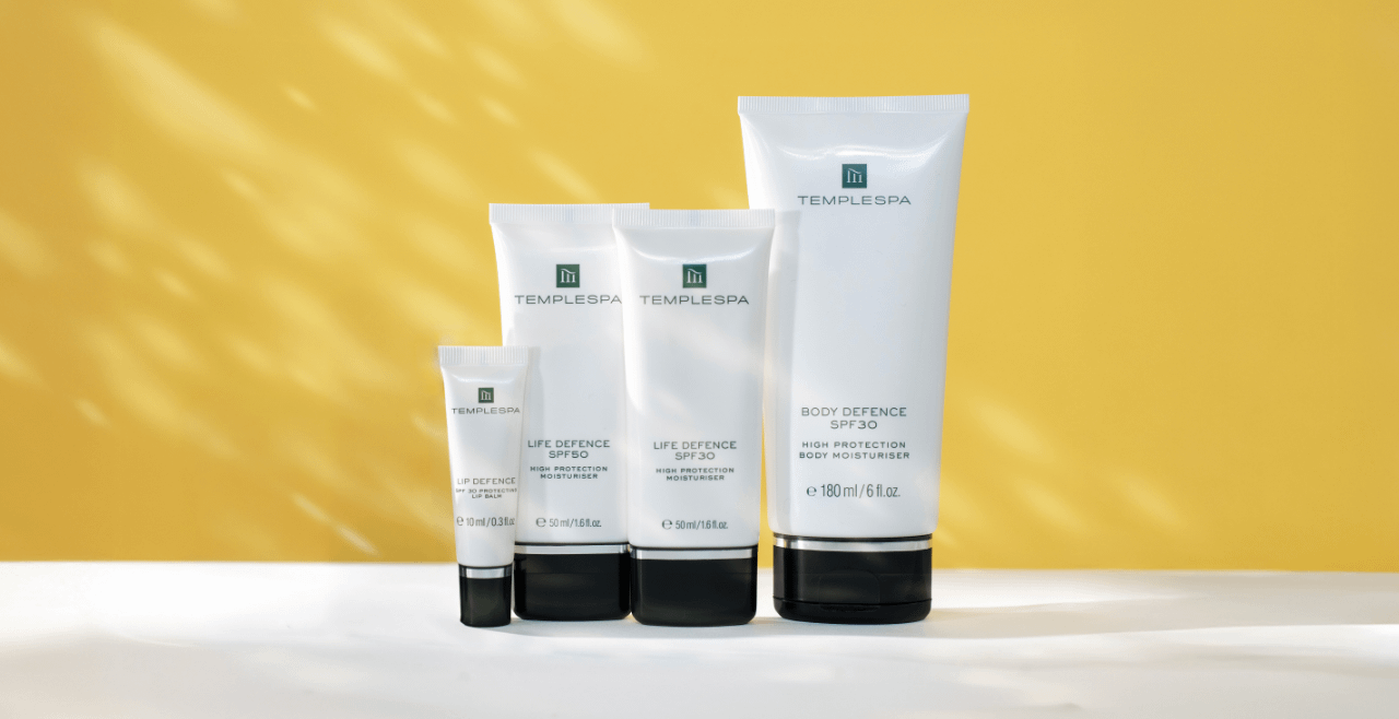 SPF protection range of moisterisers by TEMPLESPA