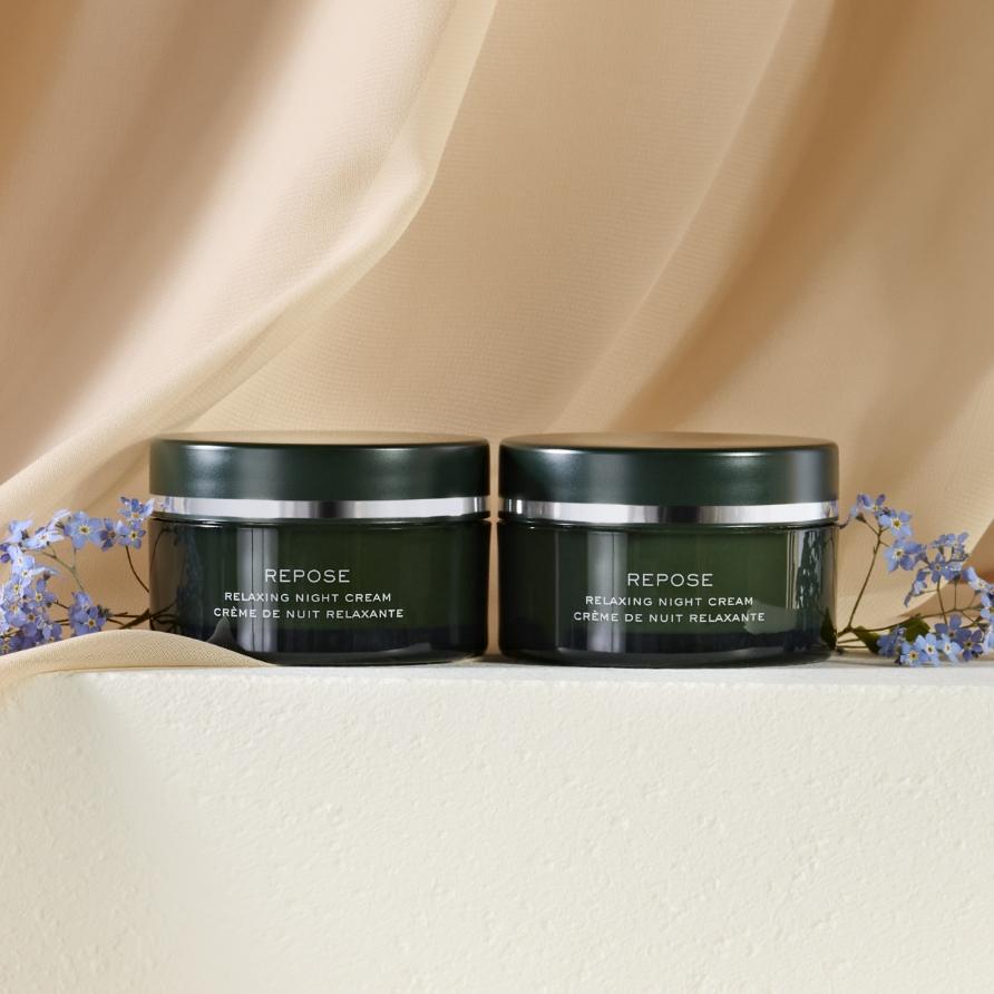 Two jars of REPOSE Relaxing Night Cream from TEMPLESPA